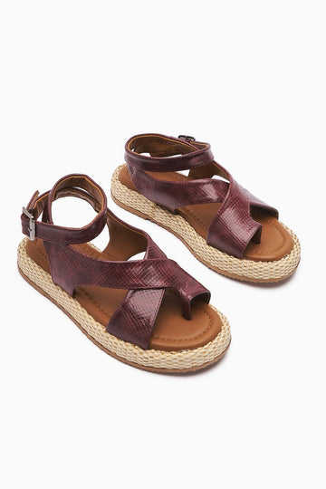 Kani Burgundy Thong Women's Sandal