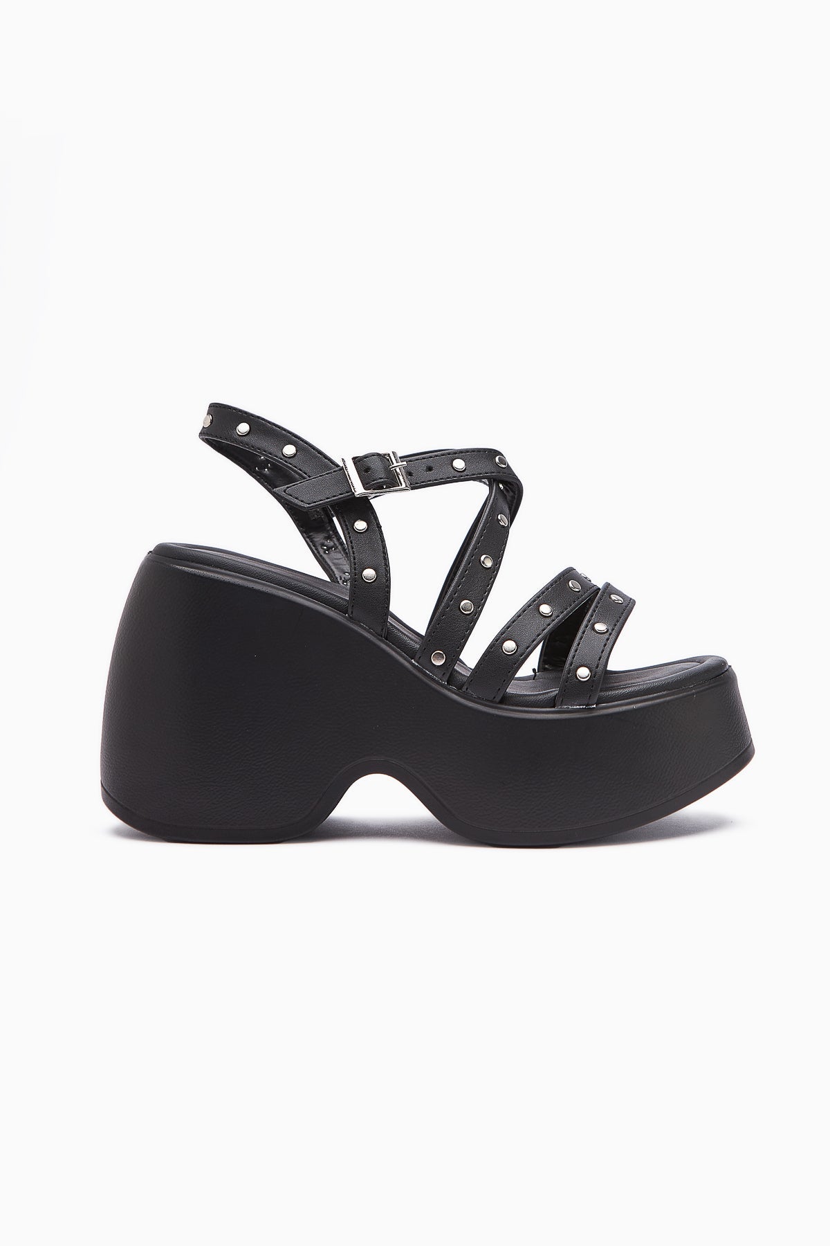 Ying Black Strappy Platform Heels Women's Sandals