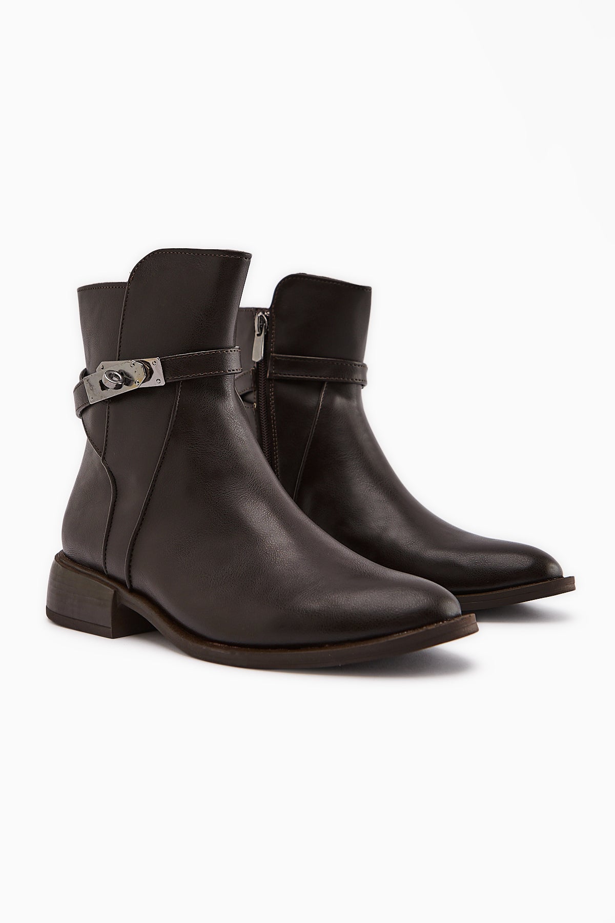 Tinna – Brown Buckle Boot (Women)
