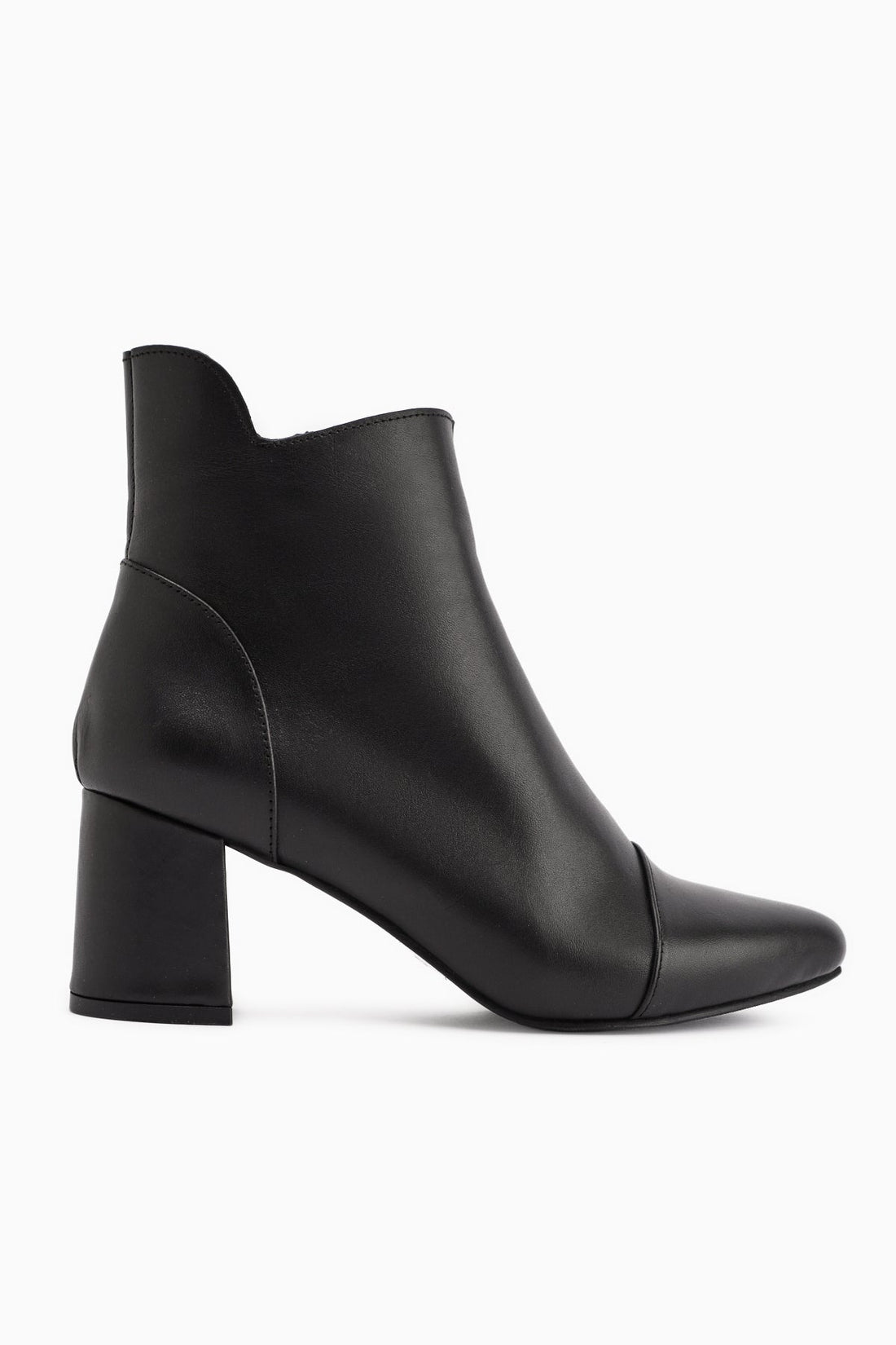 Helia – Genuine Leather Black Heeled Boot (Women)