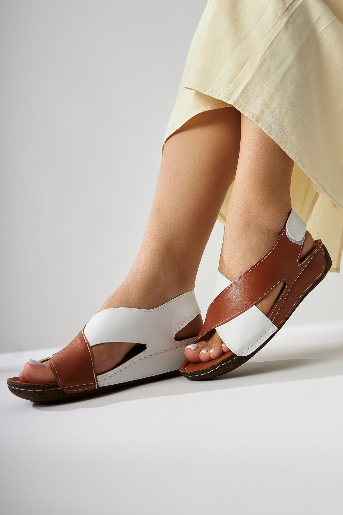 Margit – Cognac Cross-Strap Sandal (Women)