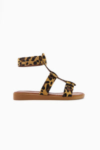 Genuine Leather Rayen Three Strap Studded Women’s Sandal