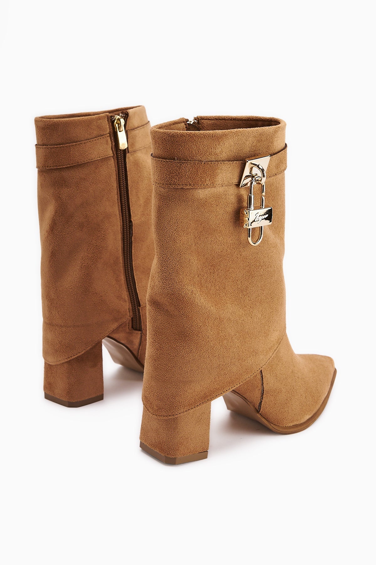 Nisha Taba Suede Chunky Heeled Women's Boot with Tassel