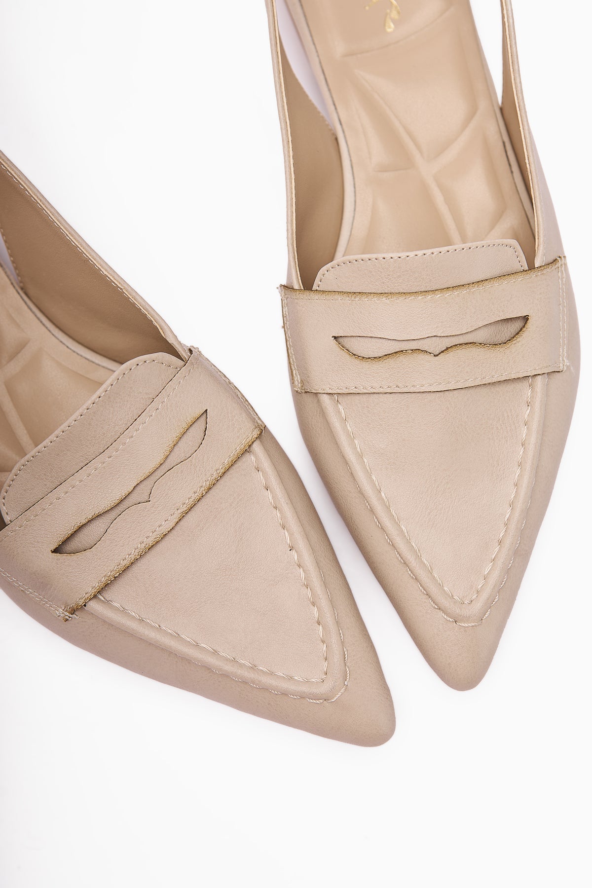 Busra Beige Pointed Toe Women's Sandal