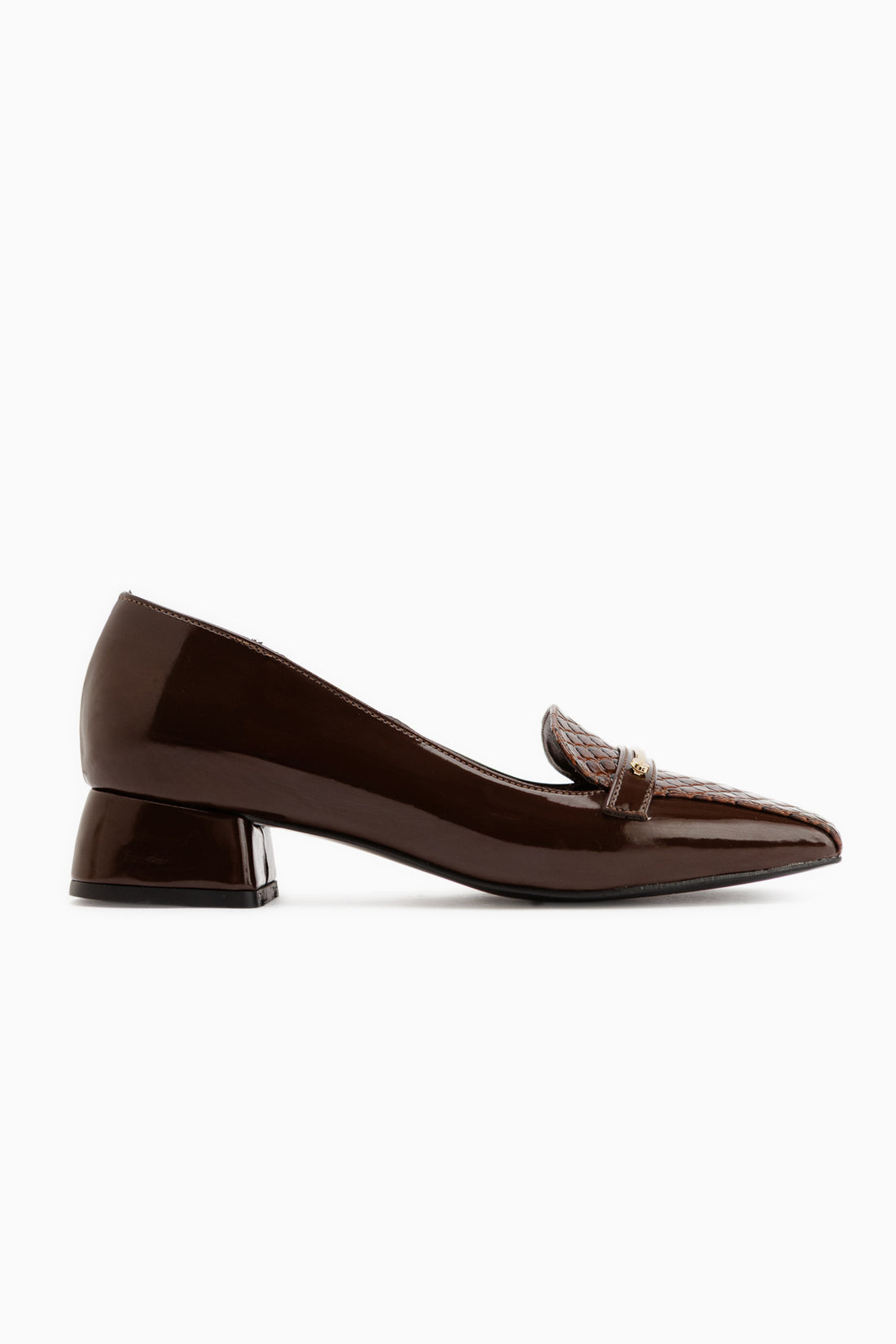 Verna Brown Crocodile Detailed Women’s Heeled Shoes