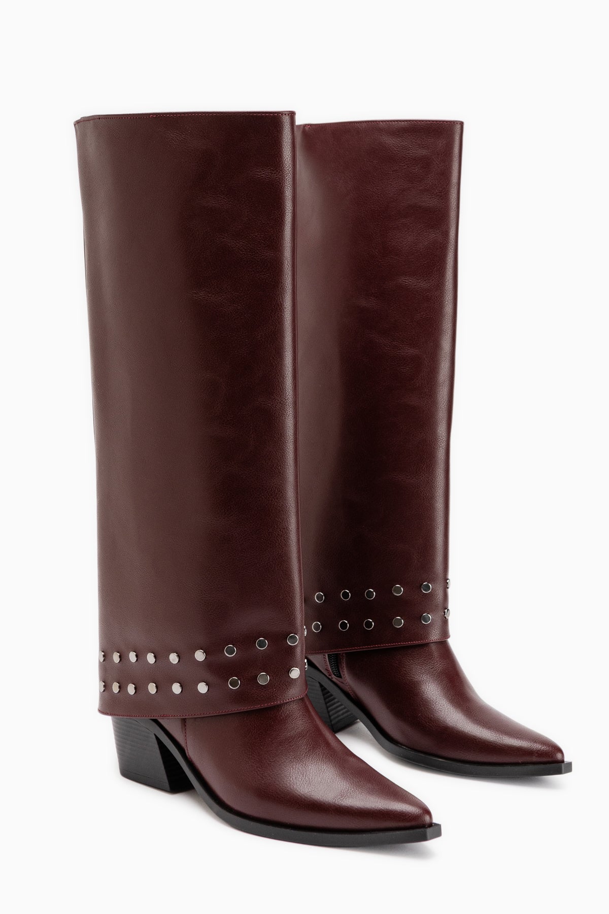 Liddy Burgundy Removable Cuff Women’s Boots