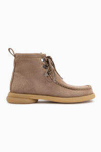 Edie Beige Suede Lace-Up Women’s Boots