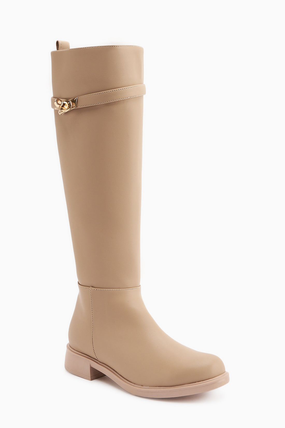 Kanako Nud Accessorized Zippered Short Heeled Boots