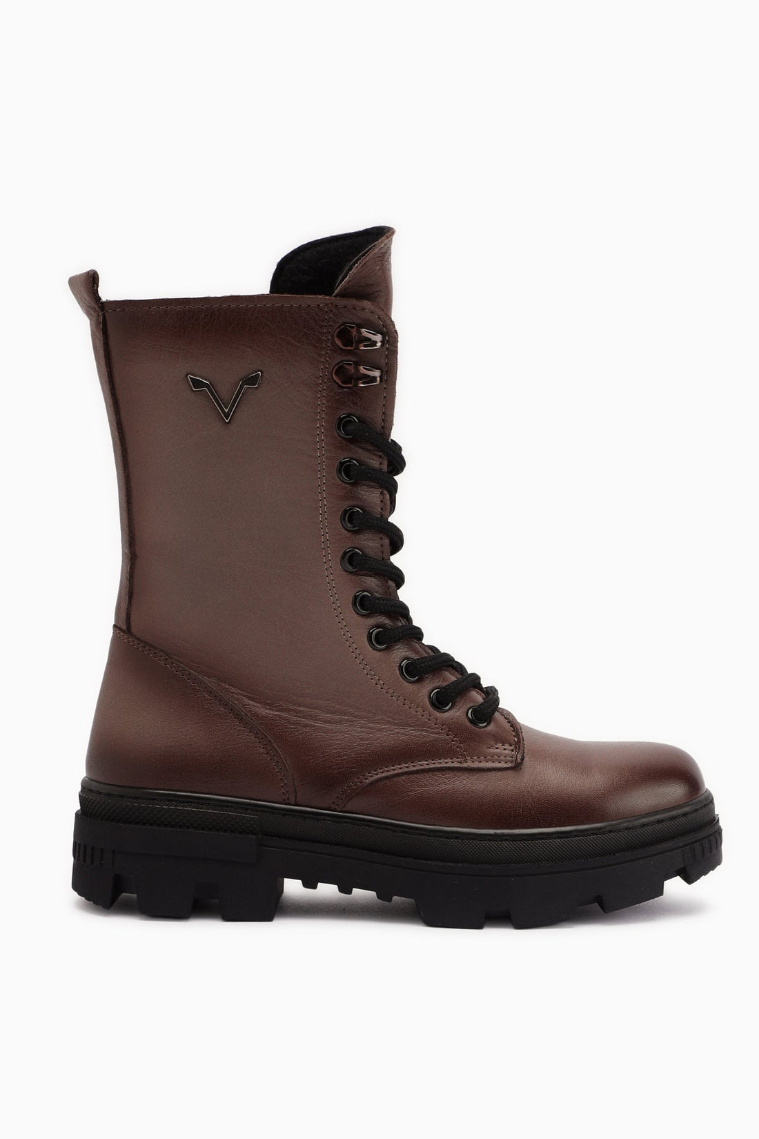 Sanela Genuine Leather – Taupe Combat Boot (Women)