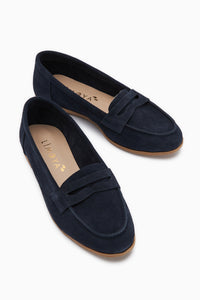 Genuine Leather Solina Navy Suede Comfortable Daily Loafer