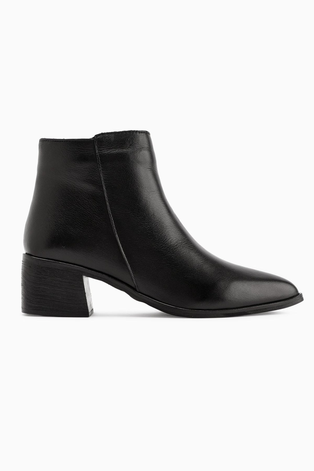 Mita Genuine Leather Black Heeled Women's Boot