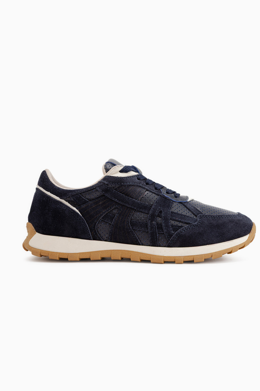 Wendy Genuine Leather Navy Suede Lace-Up Women’s Sneakers