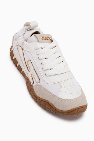 Jessica White Beige Suede Detailed Women’s Sneakers