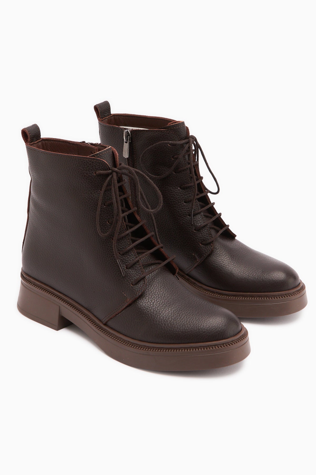 Karol – Genuine Leather Brown Lace-Up Boot (Women)