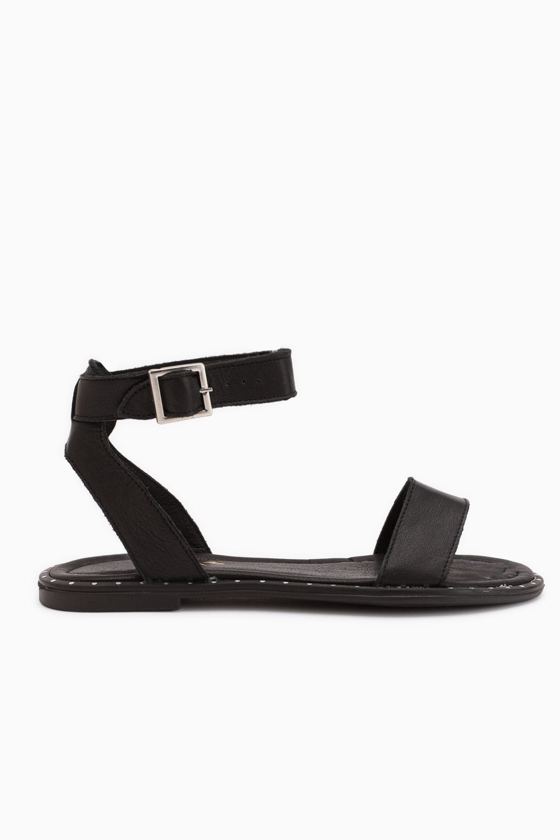 Winona Genuine Leather Black Buckled Women’s Sandal