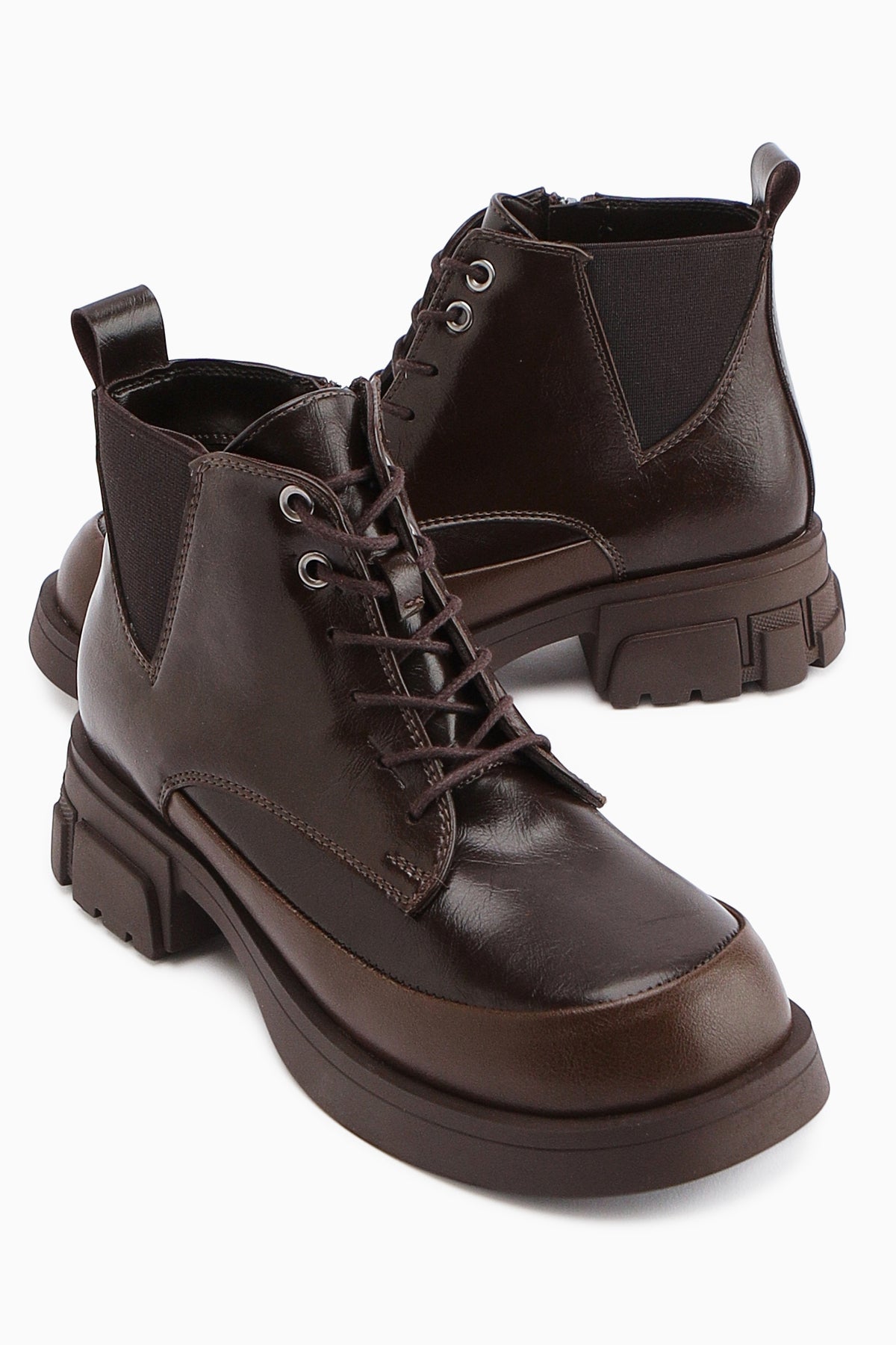 Luisa Coffee Lace-Up Women's Boot