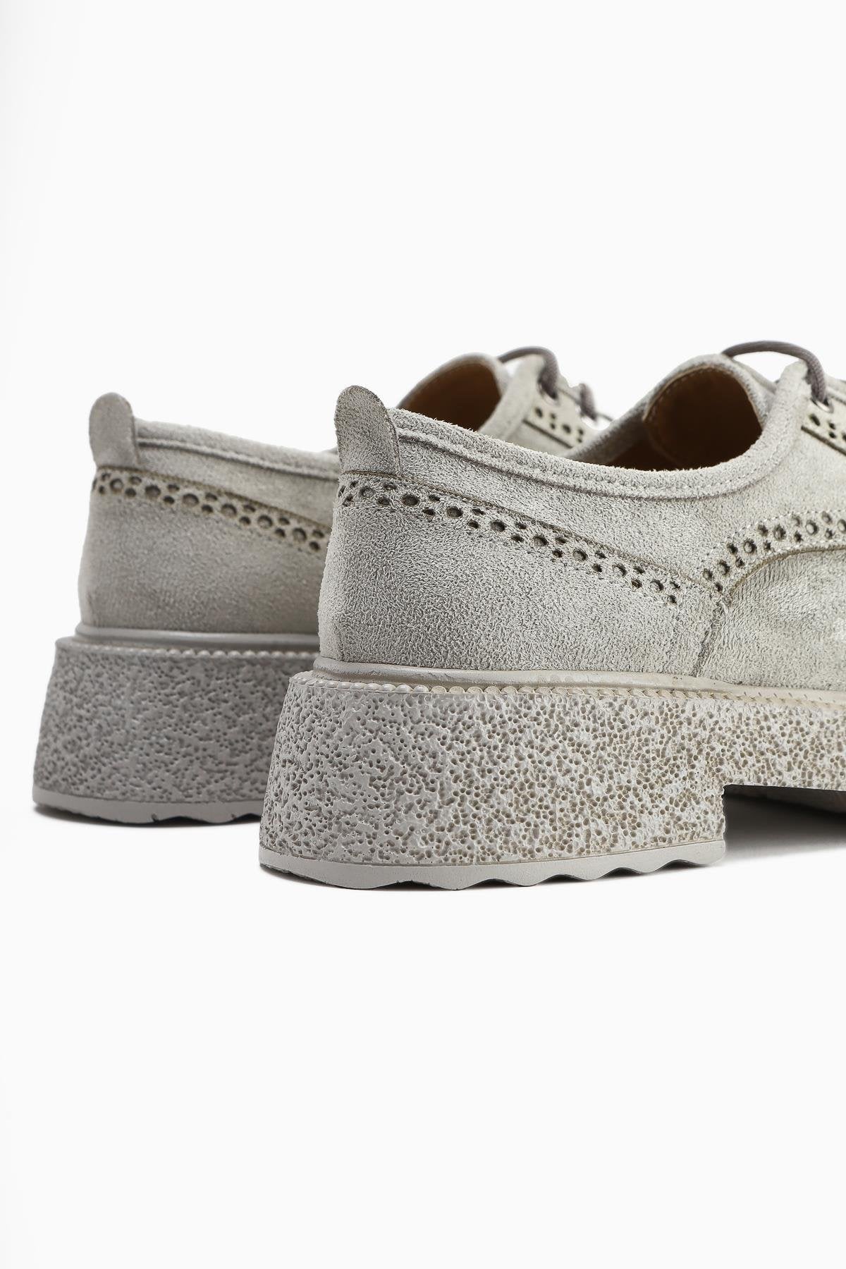 Rossy Ice Suede Oval Toe Laser Cut Everyday Women's Shoe