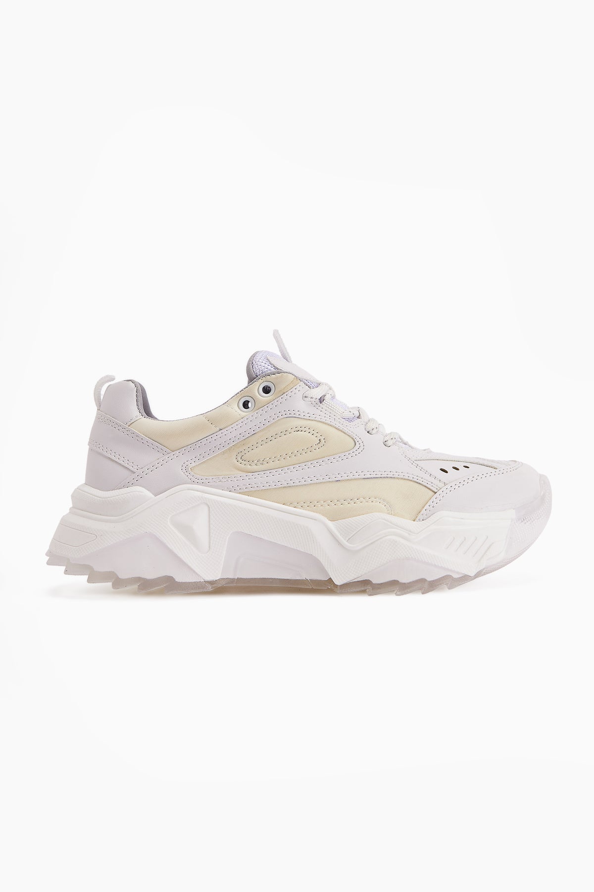 Erla – White Thick-Sole Lace-Up Sneaker (Women)