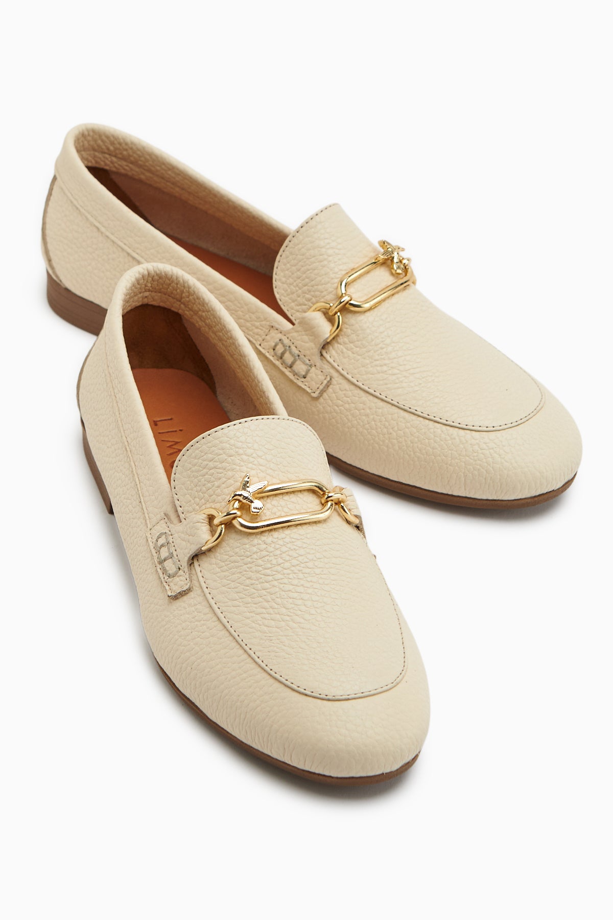 Alessa Genuine Leather Beige Buckled Women’s Loafer Casual Moccasin Shoes
