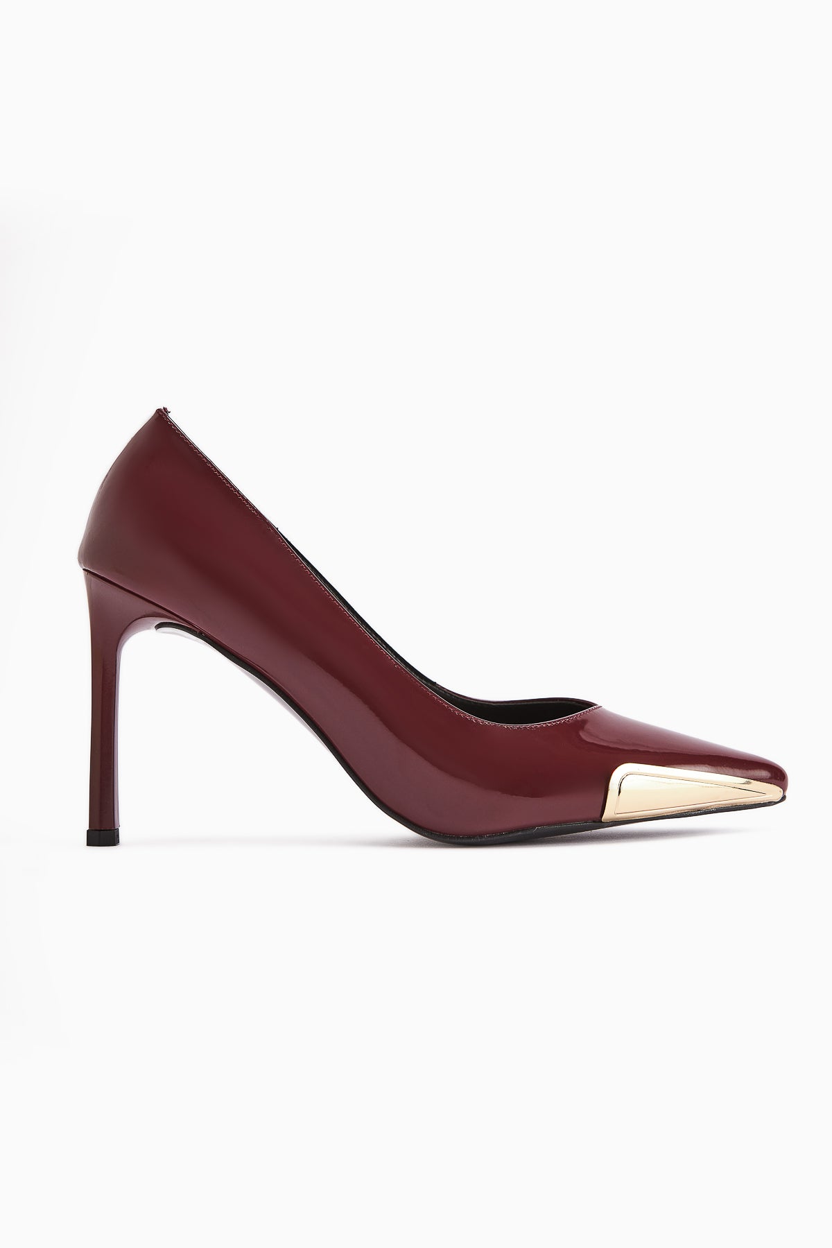 Lula Burgundy Patent Leather Pointed Toe Women’s Heeled Shoes