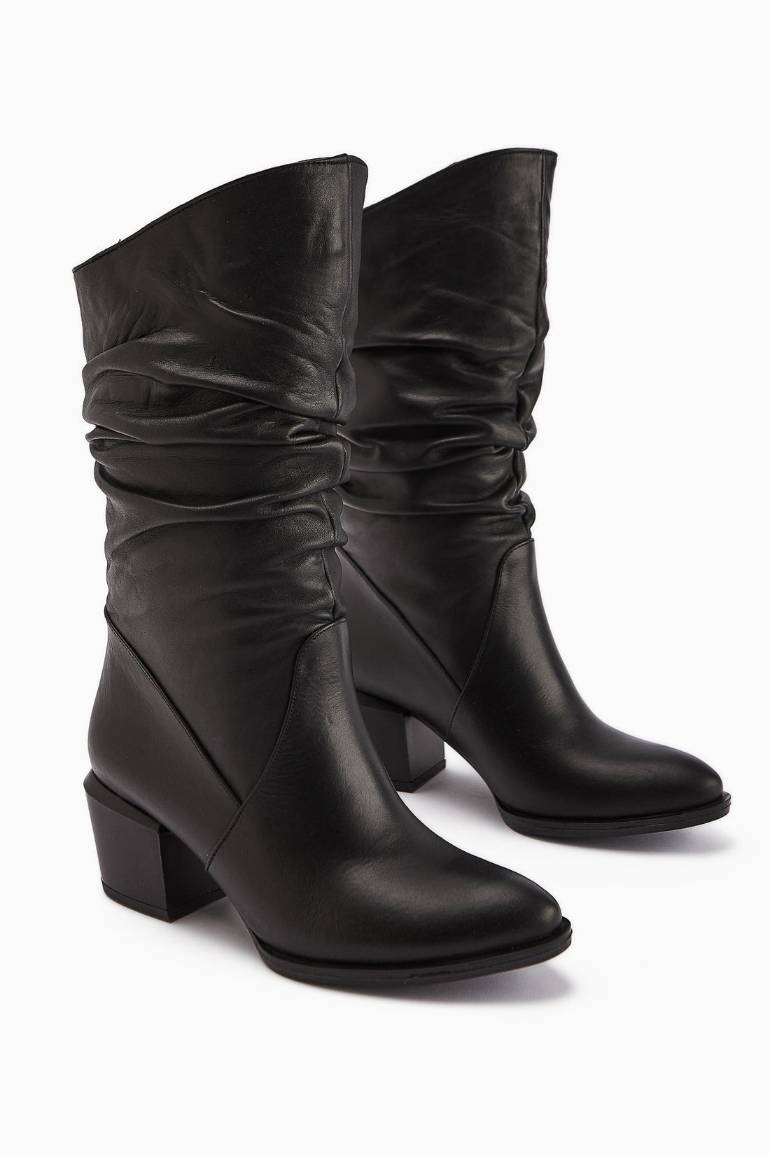 Narges Genuine Leather Black High Heel Women's Boot