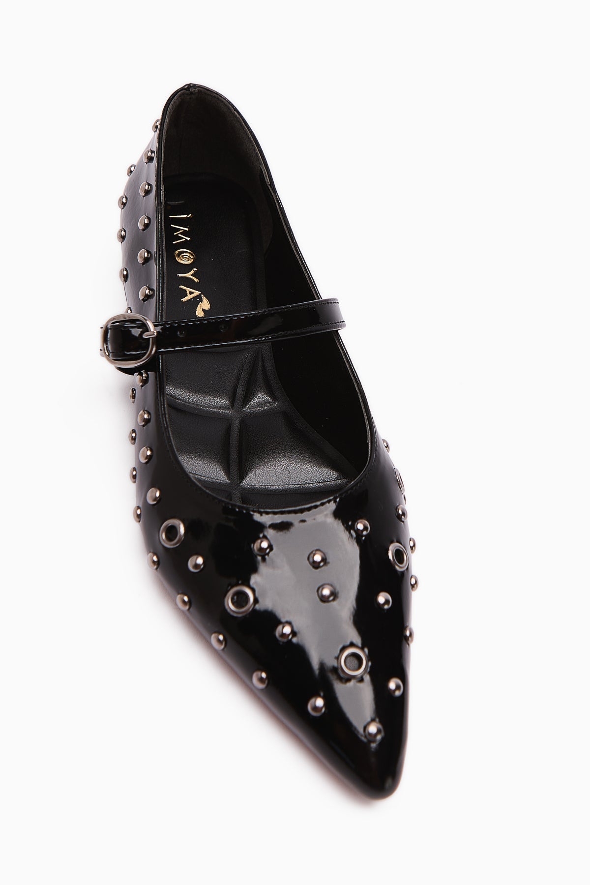 Ninna Black Patent Pointed Toe Women's Ballet Flat