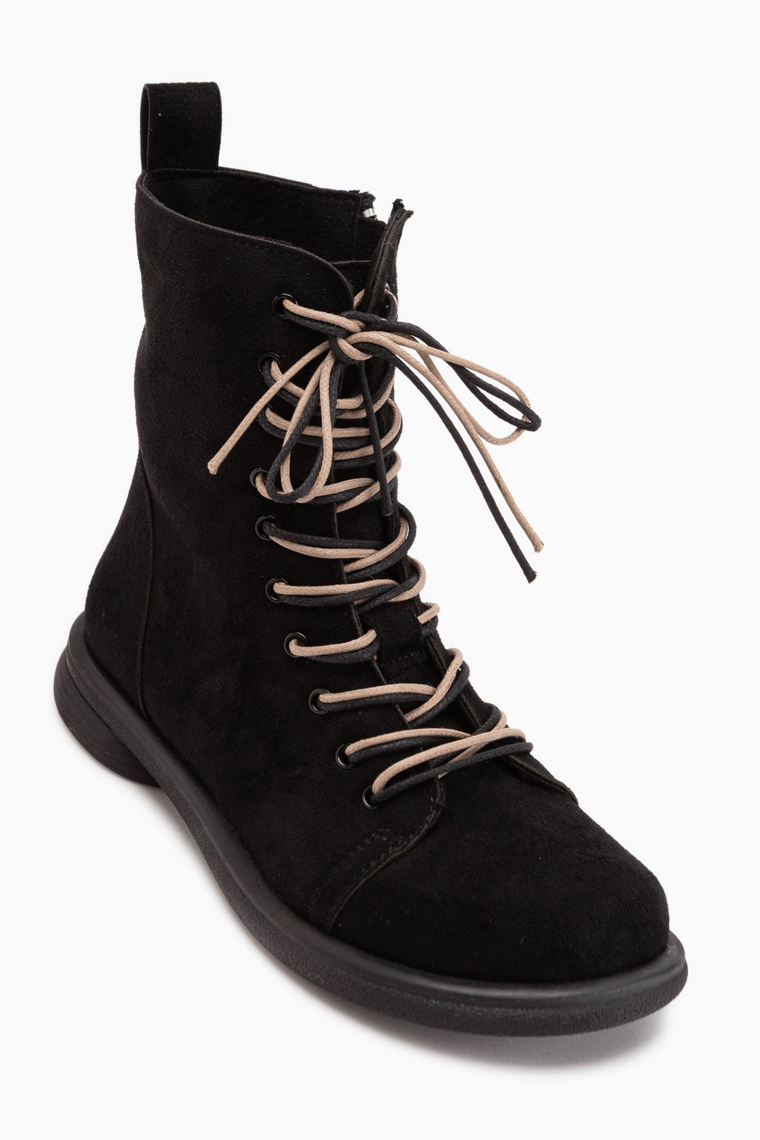 Florine Black Suede Double Laced Women’s Boots