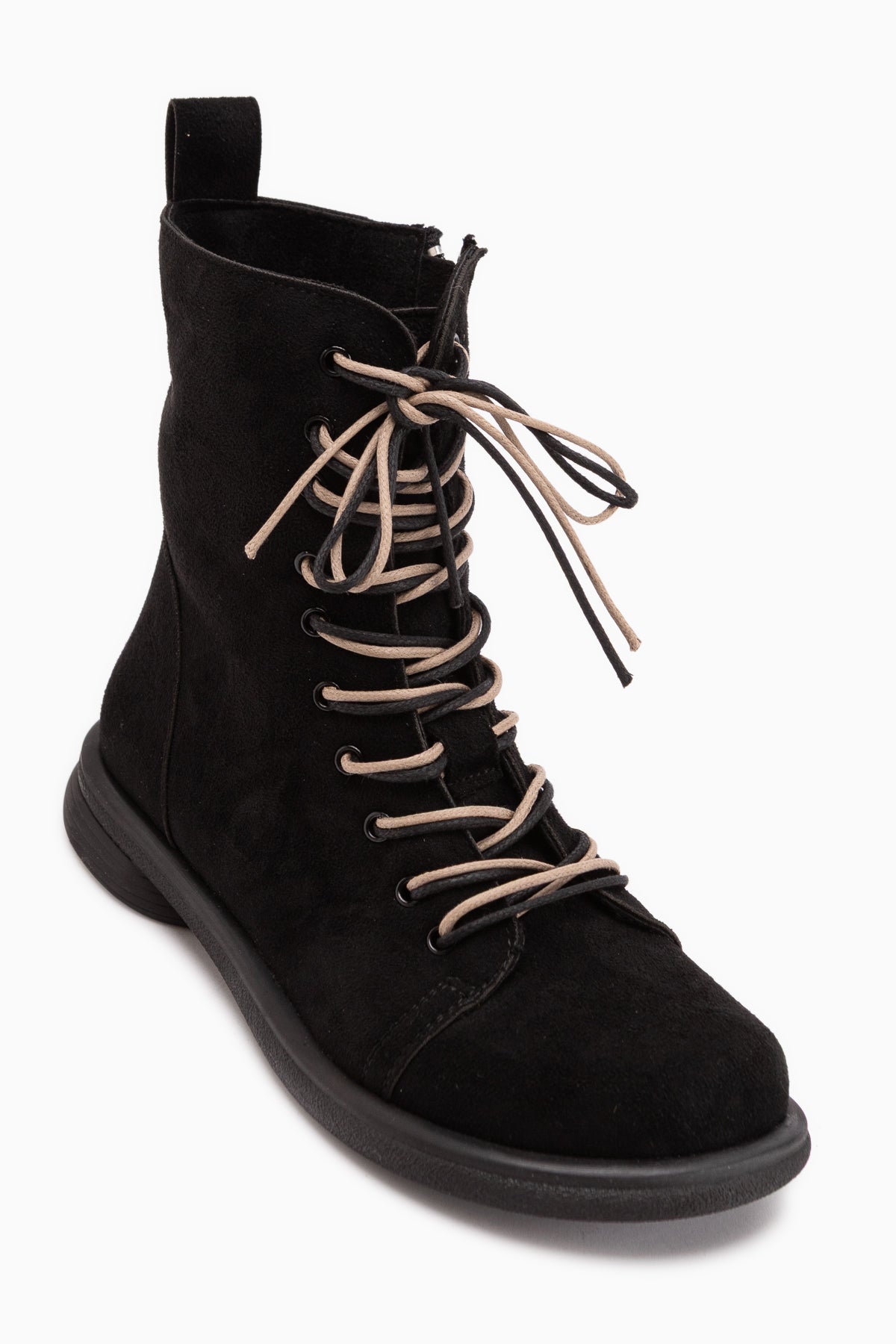 Florine Black Suede Double Laced Women’s Boots