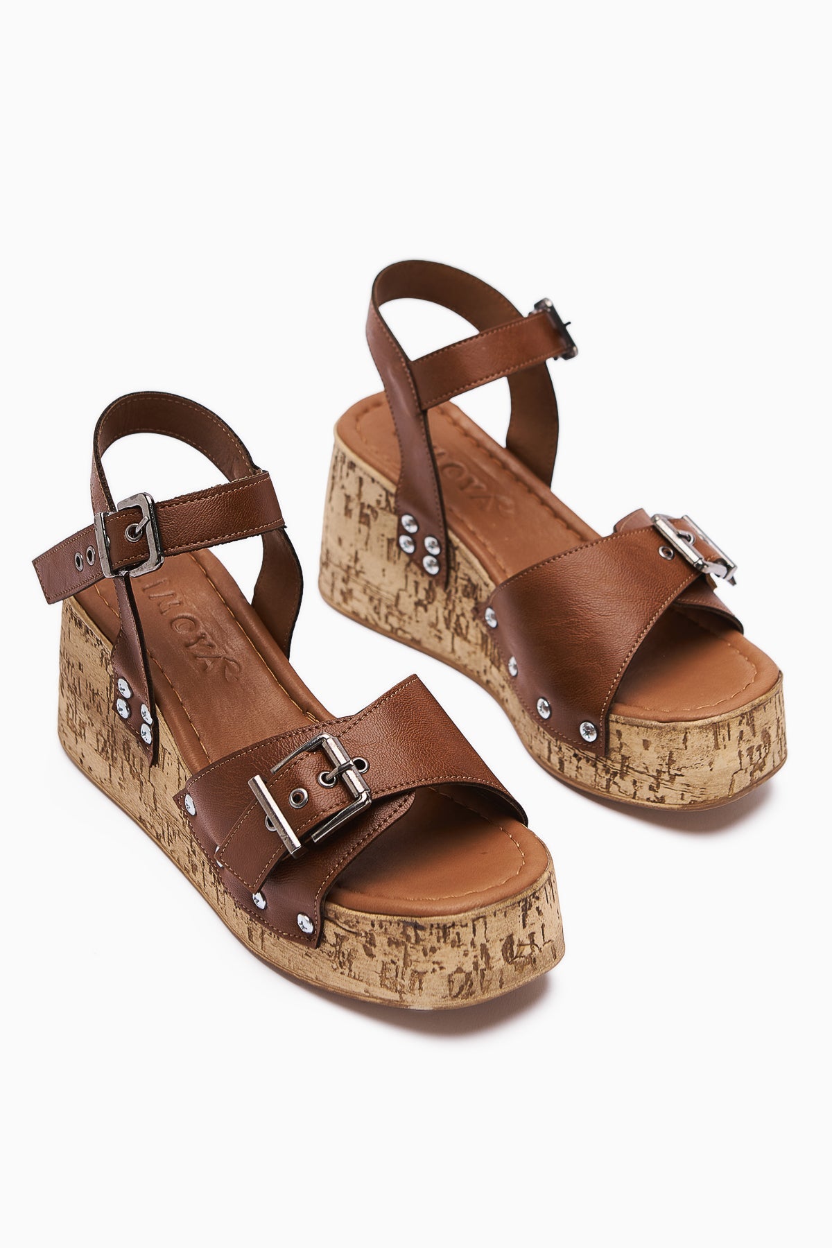 Jenni Taba Platform Sandal with Screw Detail and High Heel