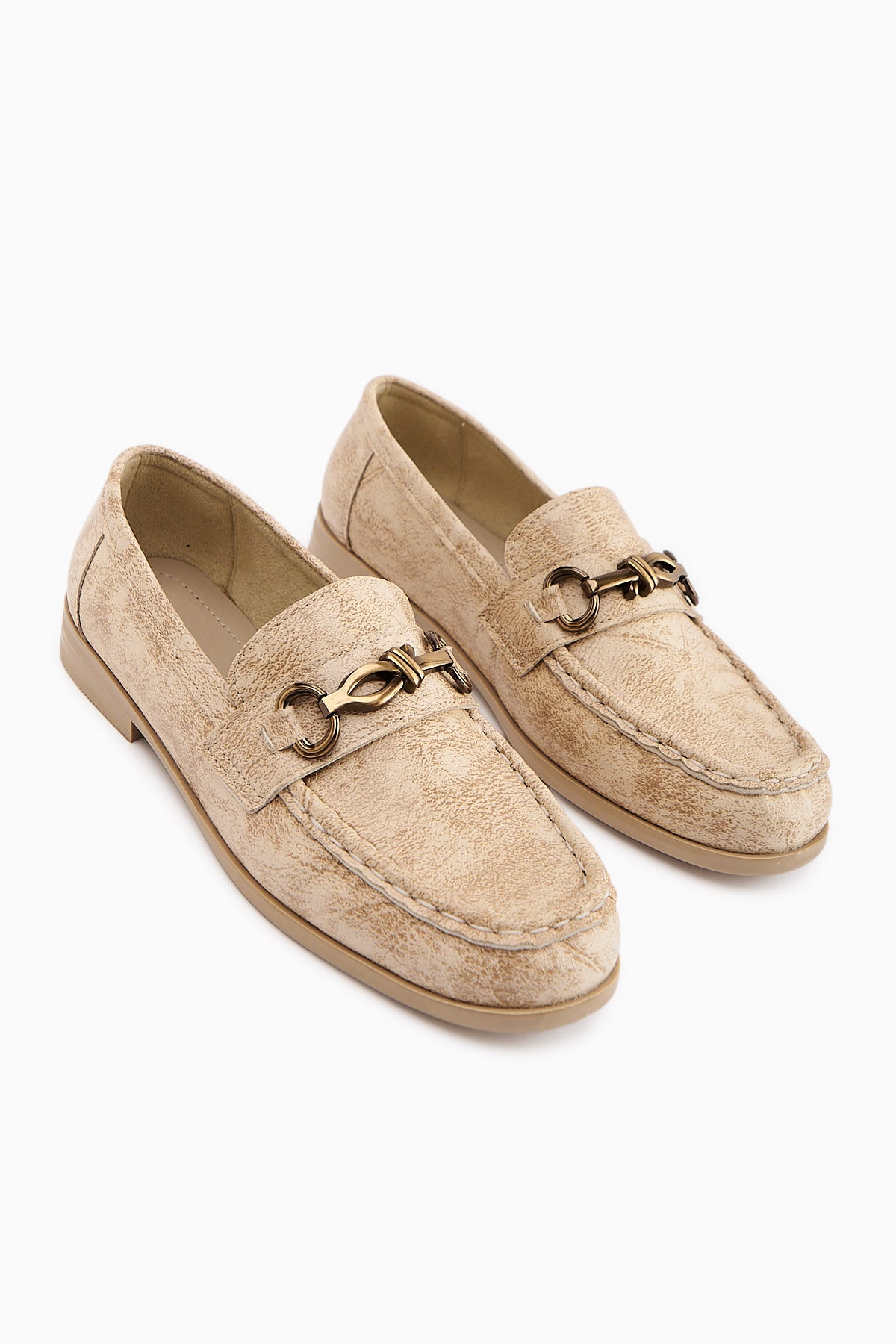 Kali – Nude Chain-Detail Loafer (Women)