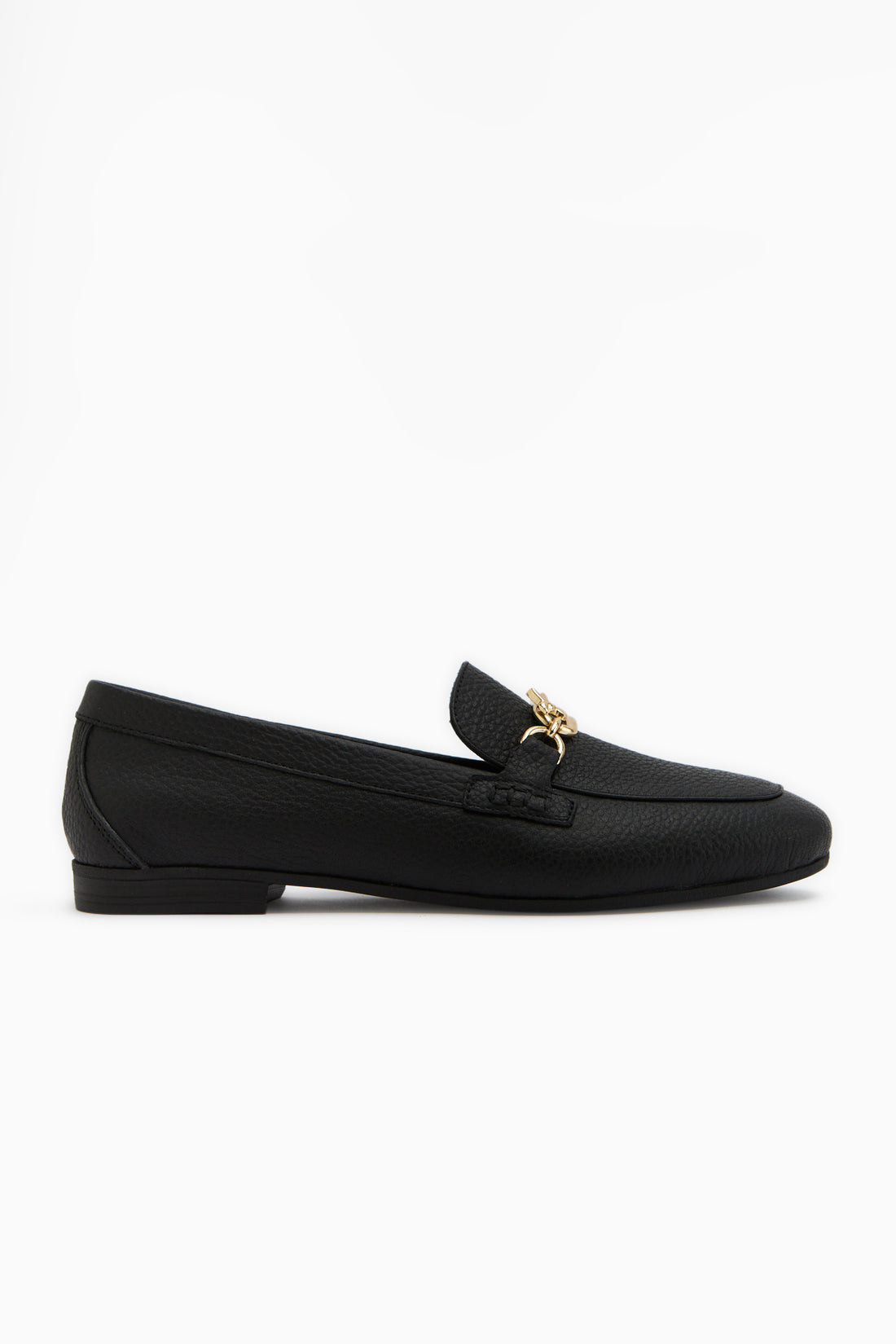 Alessa Genuine Leather Black Buckled Women’s Loafer Casual Moccasin Shoes