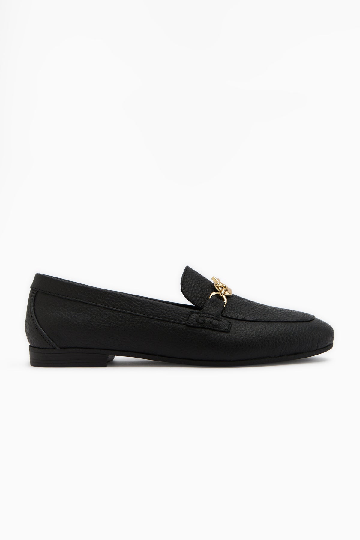 Alessa Genuine Leather Black Buckled Women’s Loafer Casual Moccasin Shoes