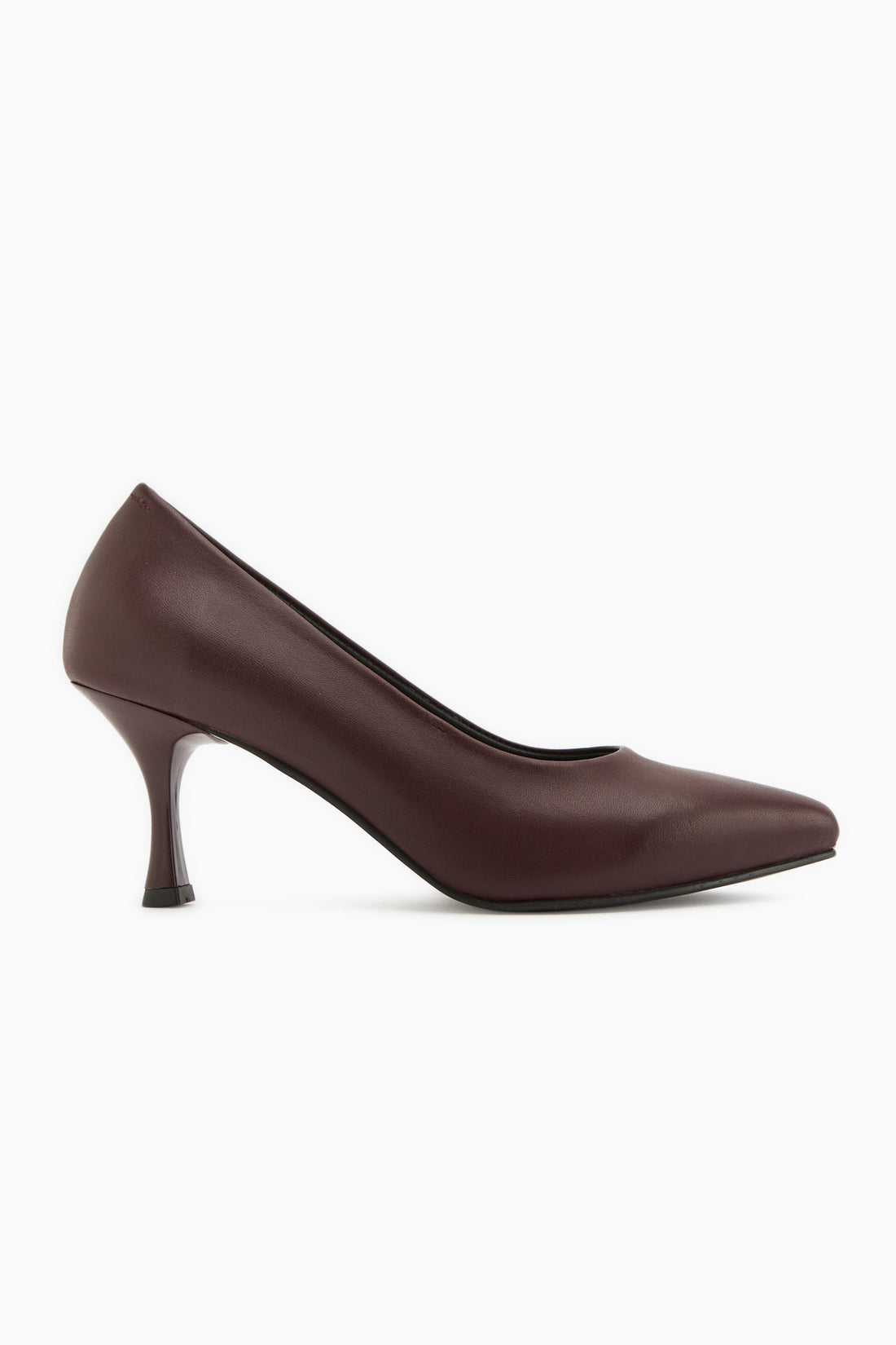 Kiara Genuine Leather Burgundy Women’s Heeled Shoes Stiletto
