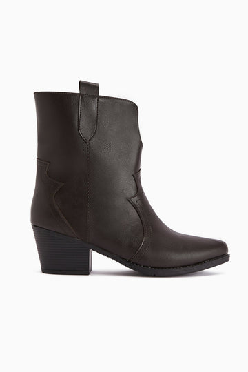 Erica Brown Heeled Western Women's Boot