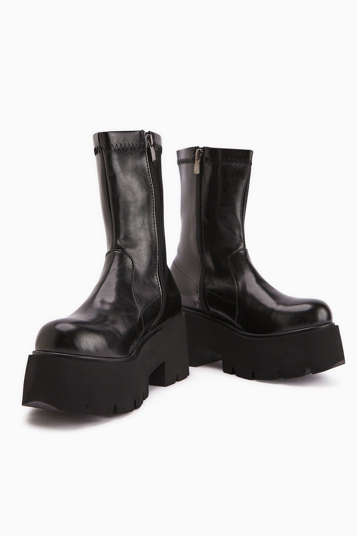 Marva Black Platform High Heel Women's Boot