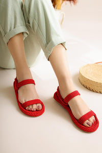 Jeannie Red Rope Basic Sandals