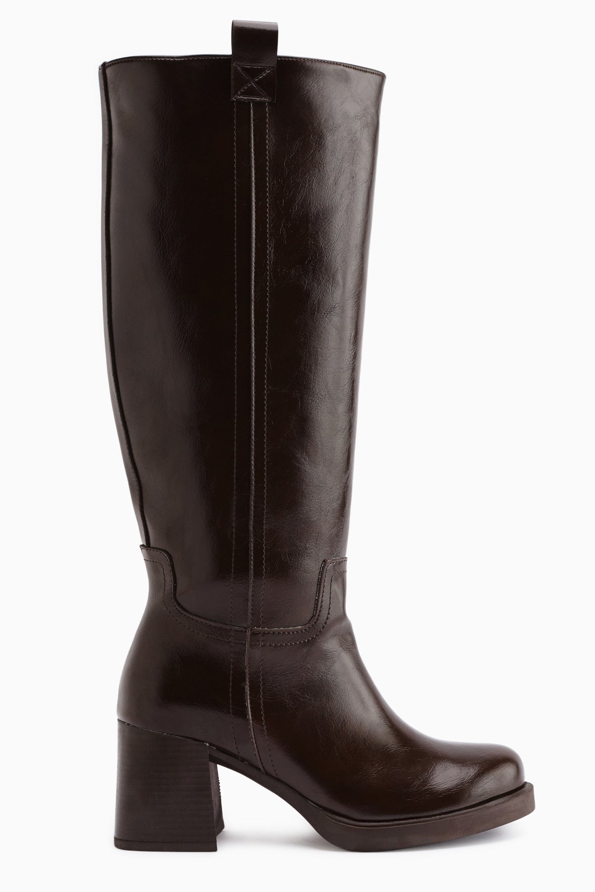 Celine Coffee Heeled Women's Boot