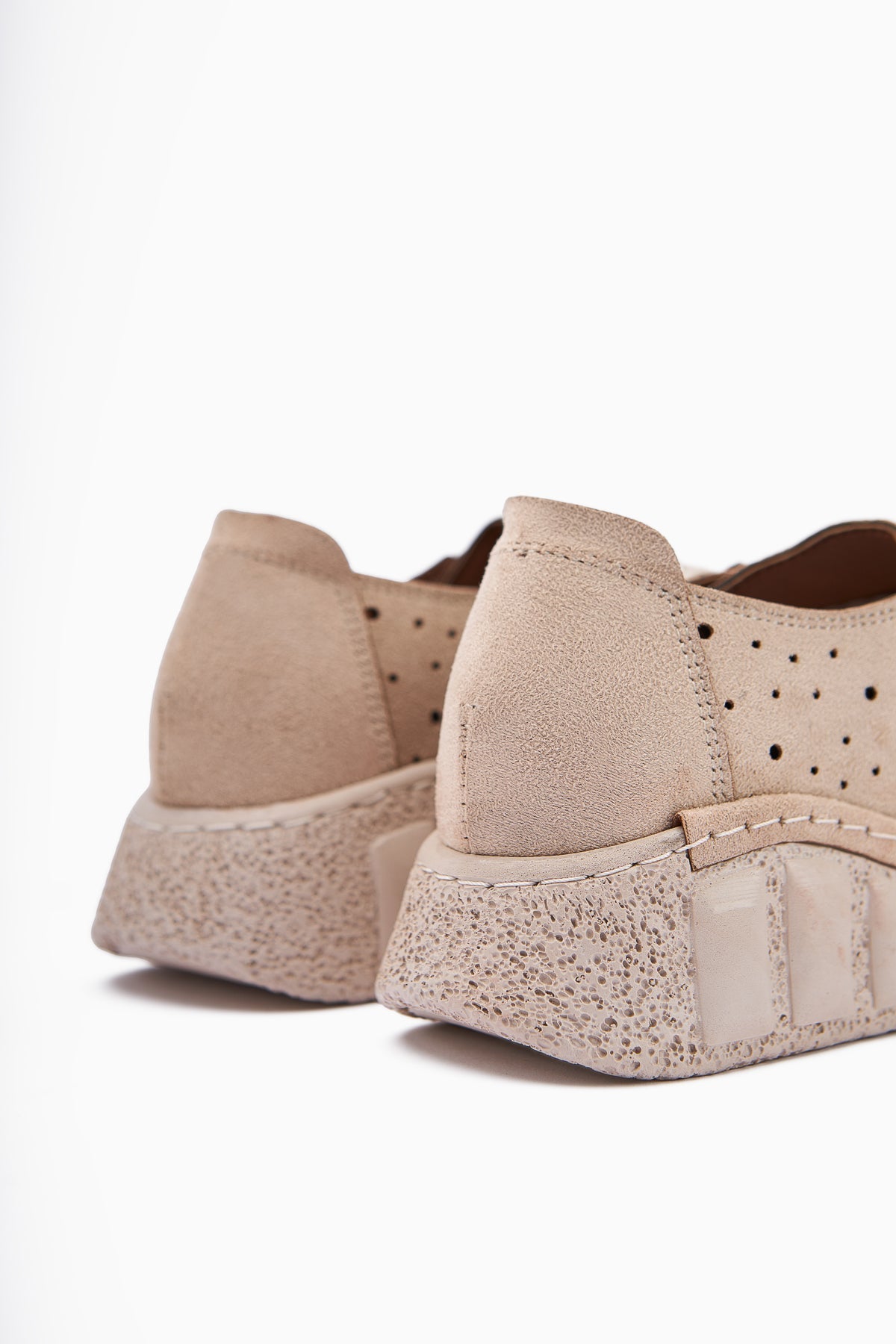 Juli – Beige Suede Lace-Up Casual Shoe (Women)