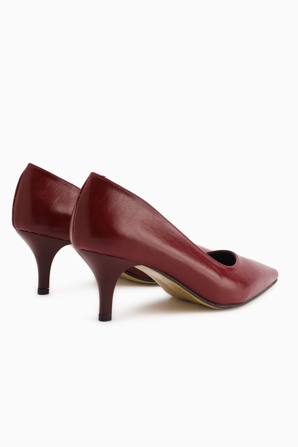 Flora – Burgundy Slim-Heel Heeled Shoe (Women)