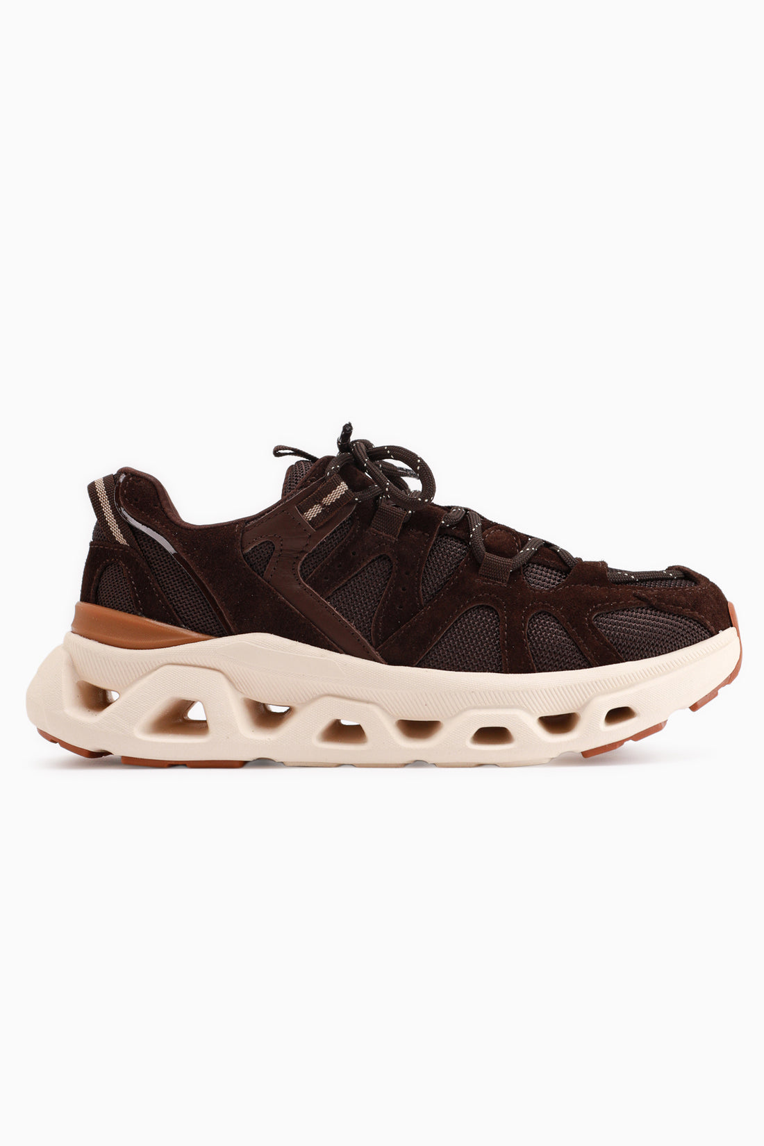 Genuine Leather Raisa Brown Suede Mesh Detailed Women’s Sneakers