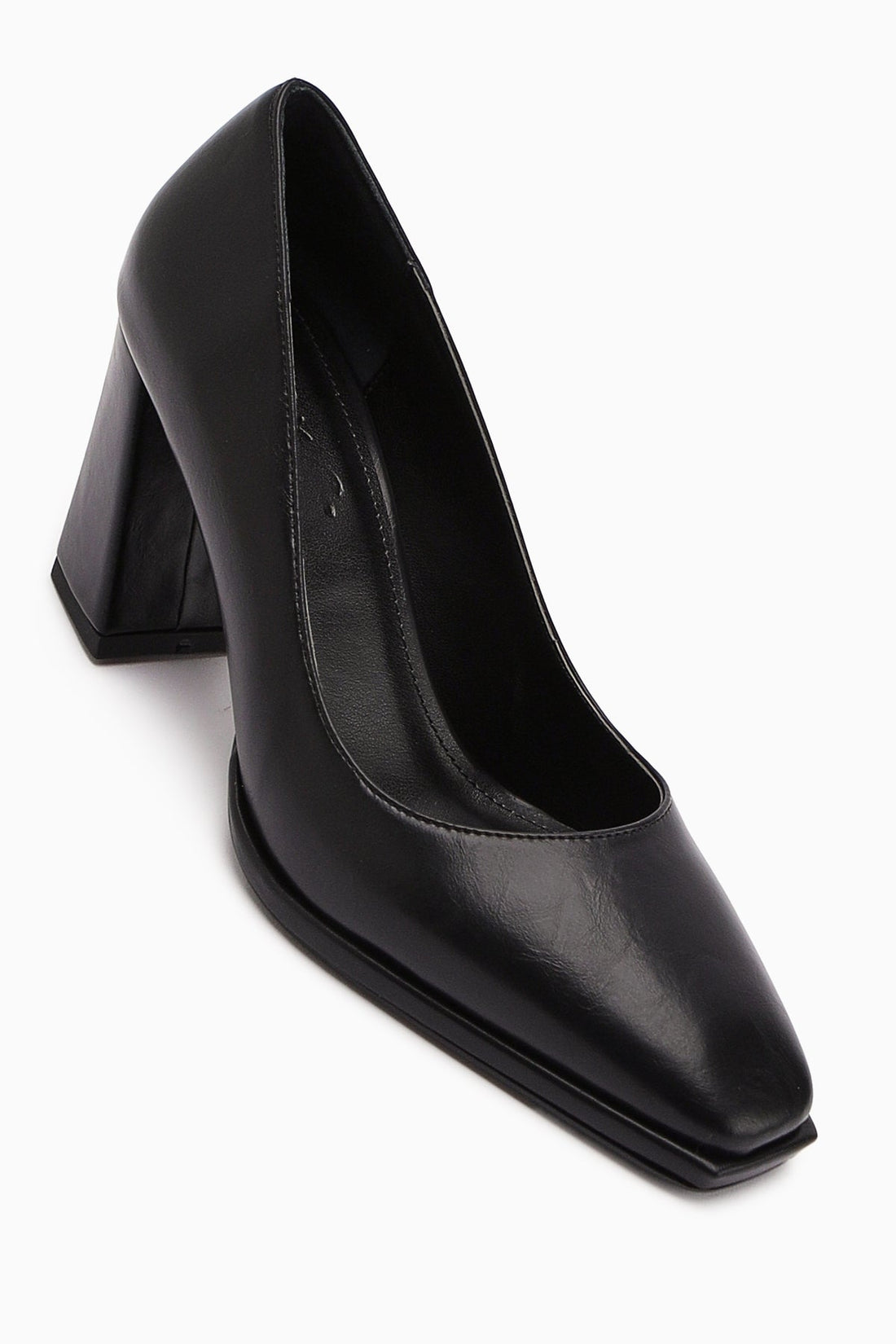 Doriana Women's Black Square Toe High Heels