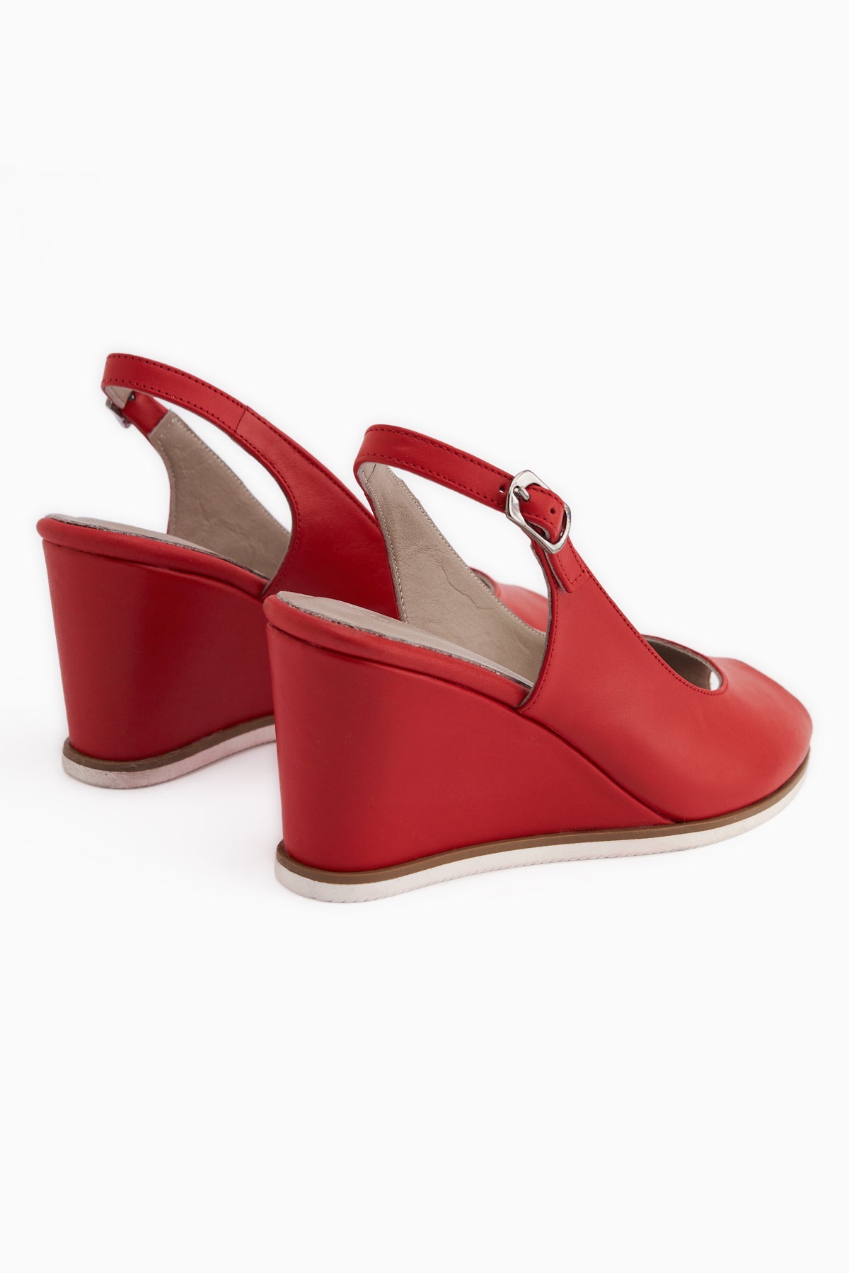 Marly Genuine Leather Red Wedge Women’s Sandal
