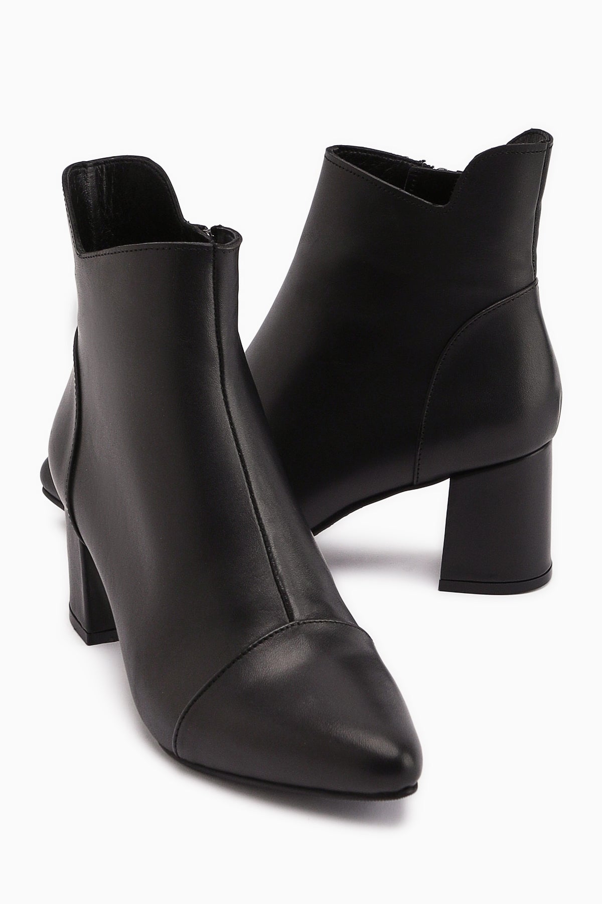 Helia – Genuine Leather Black Heeled Boot (Women)