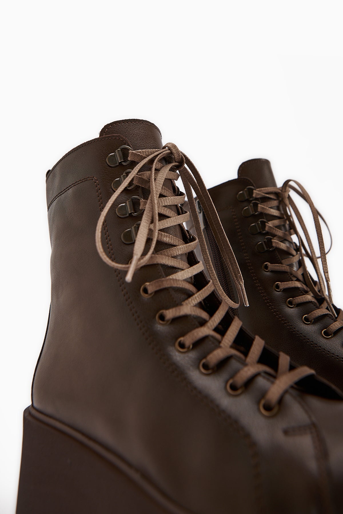 Brit – Brown Platform Combat Boot (Women)