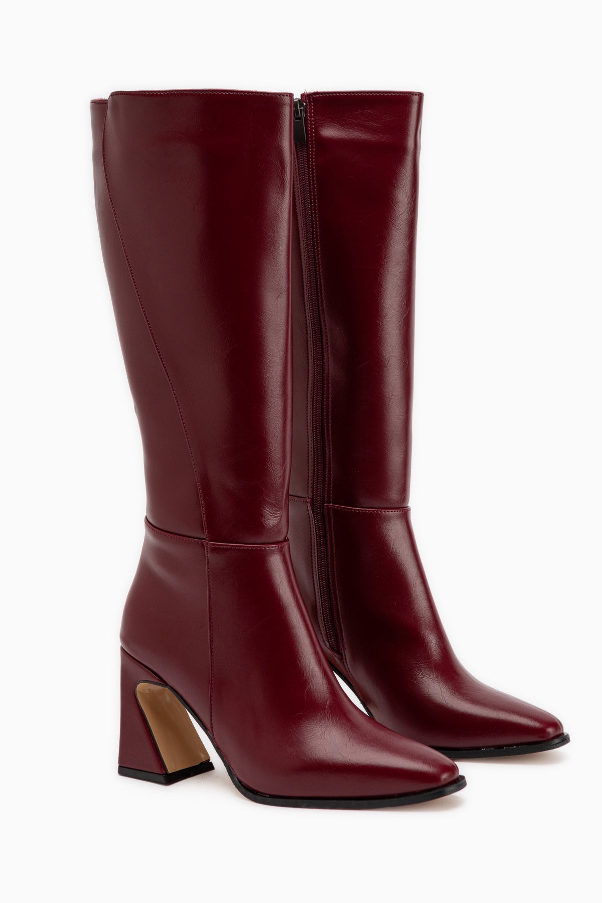 Deana Burgundy Heeled Women’s Boots