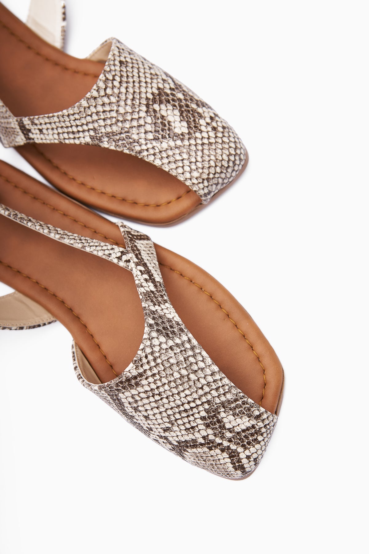 Agnez Snake Pattern Belt Detailed Women's Sandals