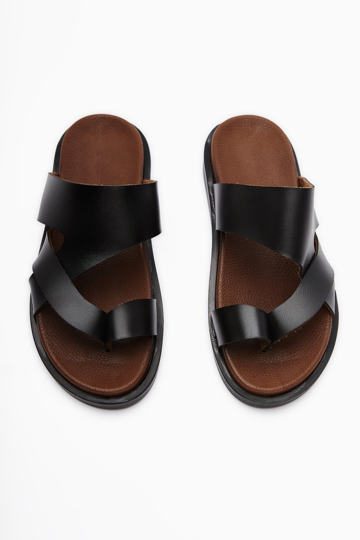 Candra – Black Toe-Post Slide (Women)
