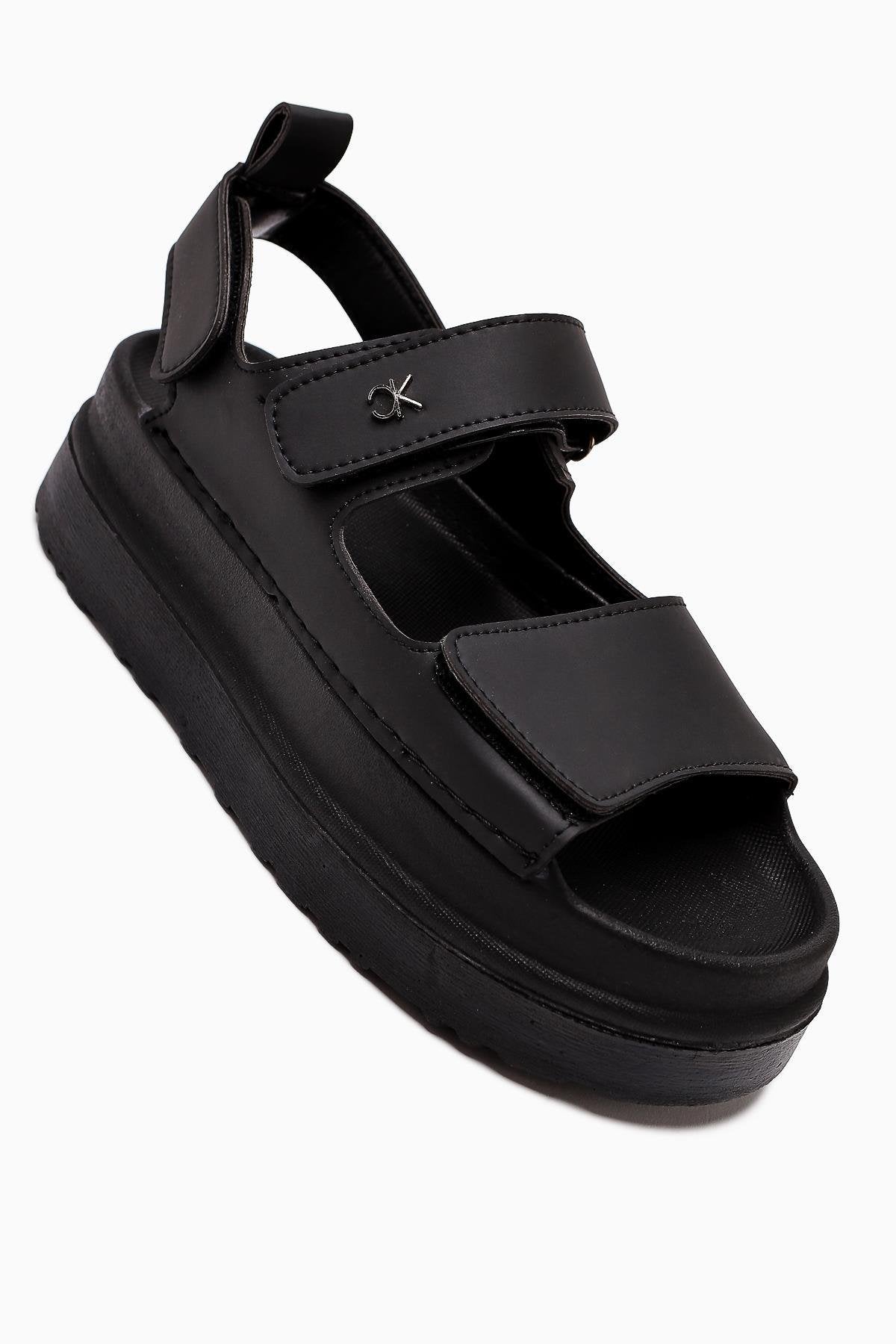 Almida Black Velcro Women's Sandal