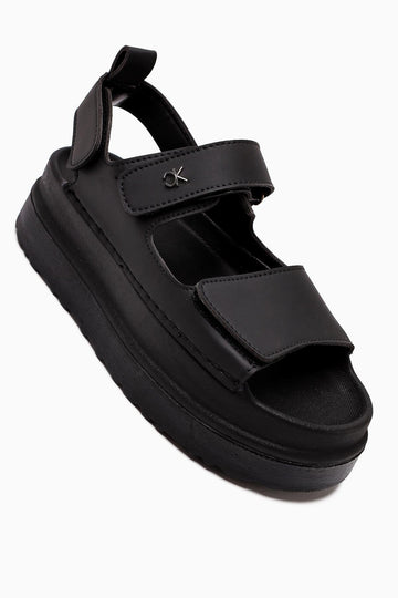 Almida Black Velcro Women's Sandal