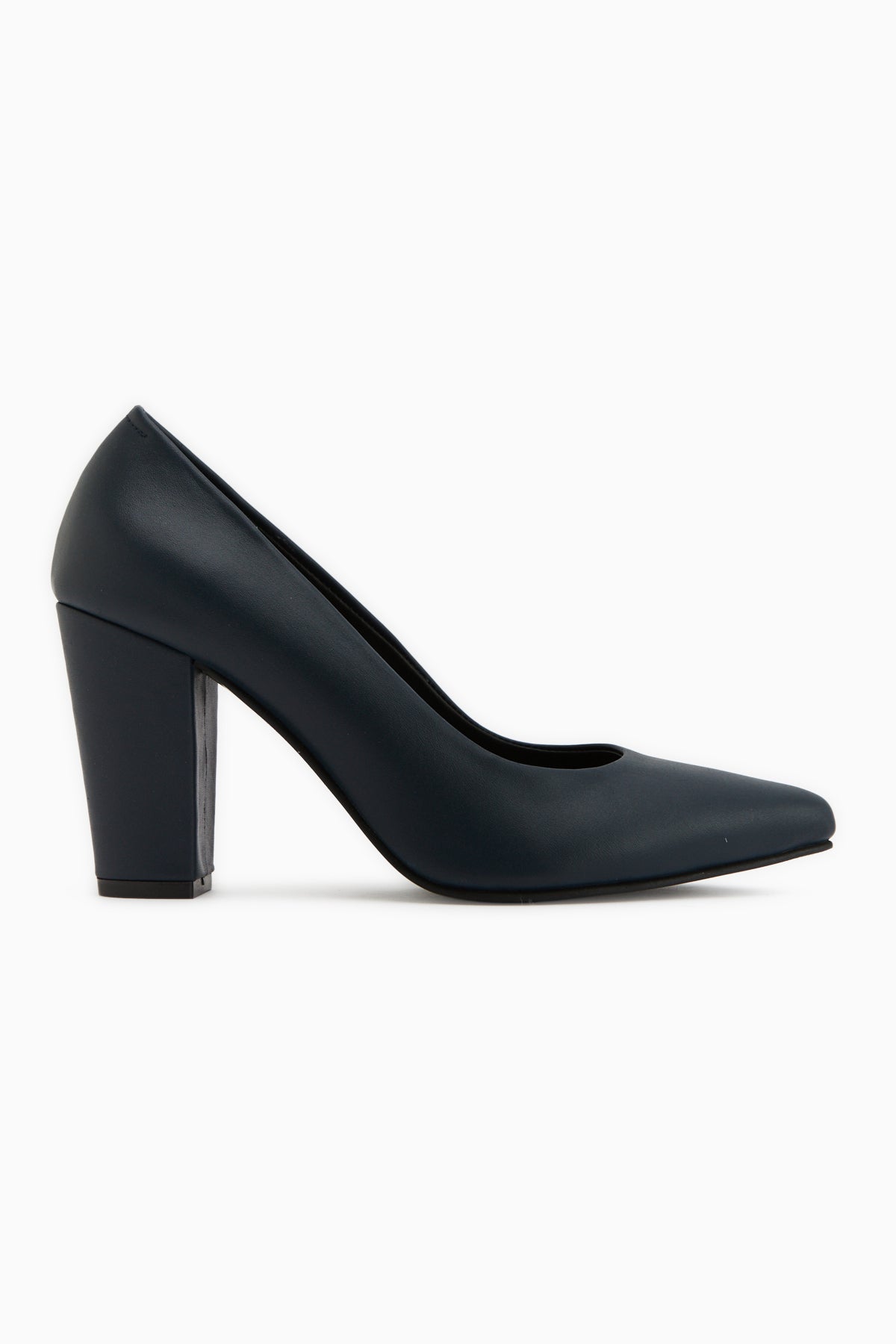 Emily Genuine Leather Navy Thick Heeled Women’s Shoes